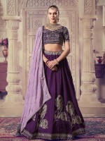 Wine Premium Viscose Upada Silk Lehenga Choli